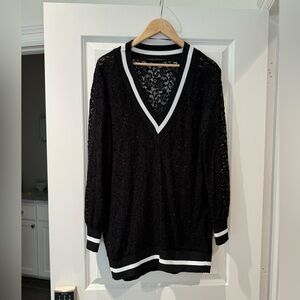 Zara crew neck style lace sweater dress